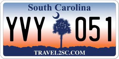 SC license plate YVY051
