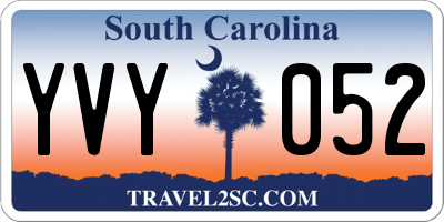SC license plate YVY052