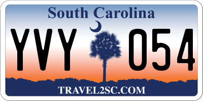 SC license plate YVY054
