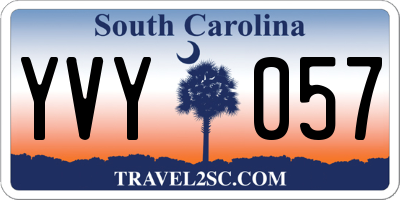 SC license plate YVY057