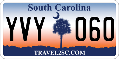 SC license plate YVY060