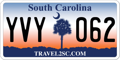 SC license plate YVY062
