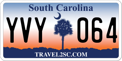 SC license plate YVY064