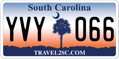 SC license plate YVY066