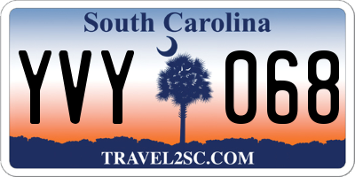 SC license plate YVY068