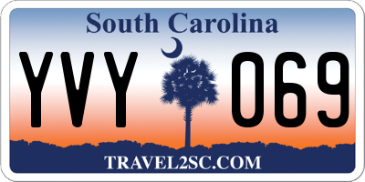 SC license plate YVY069
