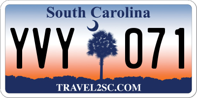 SC license plate YVY071