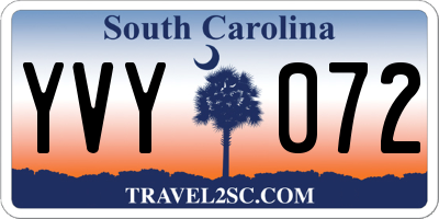 SC license plate YVY072