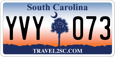 SC license plate YVY073