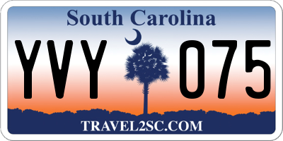 SC license plate YVY075