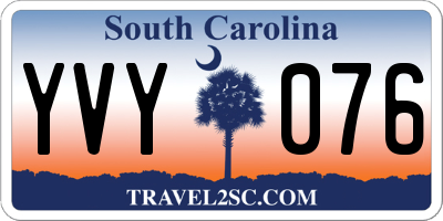 SC license plate YVY076