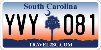 SC license plate YVY081