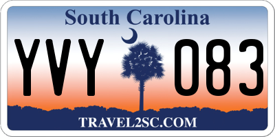 SC license plate YVY083