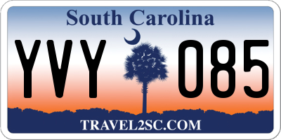 SC license plate YVY085