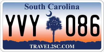 SC license plate YVY086