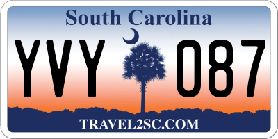 SC license plate YVY087