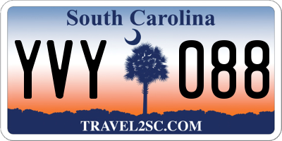 SC license plate YVY088