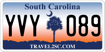 SC license plate YVY089