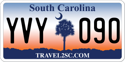 SC license plate YVY090