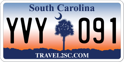SC license plate YVY091