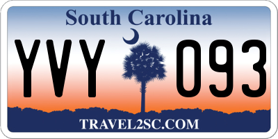 SC license plate YVY093