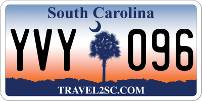 SC license plate YVY096