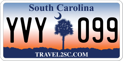SC license plate YVY099