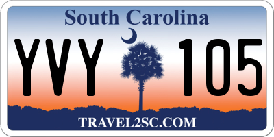 SC license plate YVY105