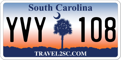 SC license plate YVY108