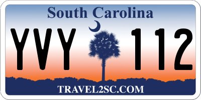 SC license plate YVY112