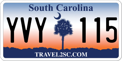 SC license plate YVY115
