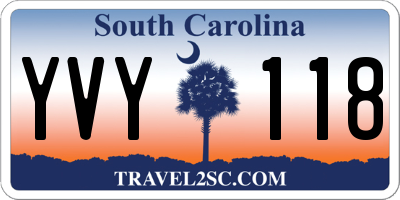 SC license plate YVY118