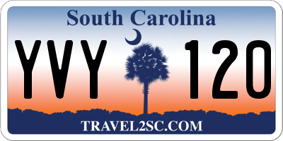 SC license plate YVY120