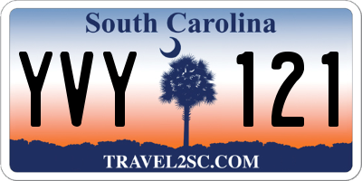 SC license plate YVY121