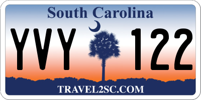 SC license plate YVY122