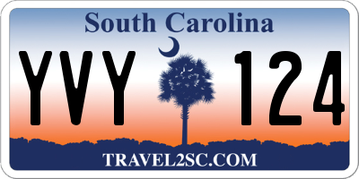 SC license plate YVY124