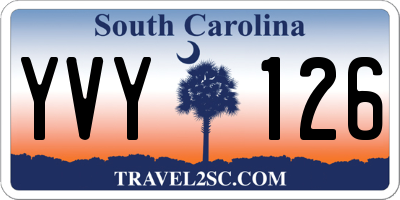 SC license plate YVY126