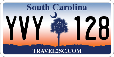 SC license plate YVY128
