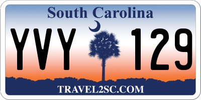 SC license plate YVY129