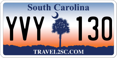 SC license plate YVY130