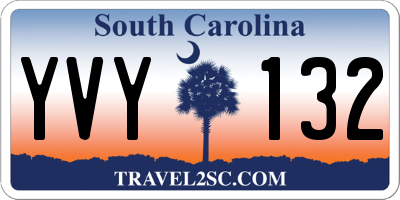 SC license plate YVY132