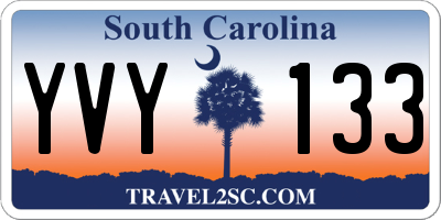 SC license plate YVY133
