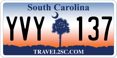 SC license plate YVY137
