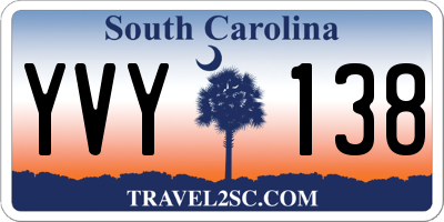 SC license plate YVY138