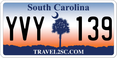 SC license plate YVY139