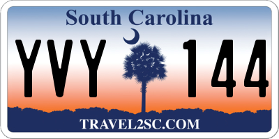 SC license plate YVY144