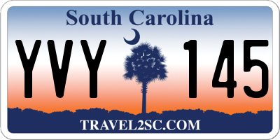 SC license plate YVY145