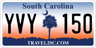 SC license plate YVY150