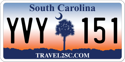 SC license plate YVY151
