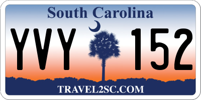 SC license plate YVY152